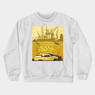 HOT ROD WITH GRAFFITTI STREET ART Crewneck Sweatshirt